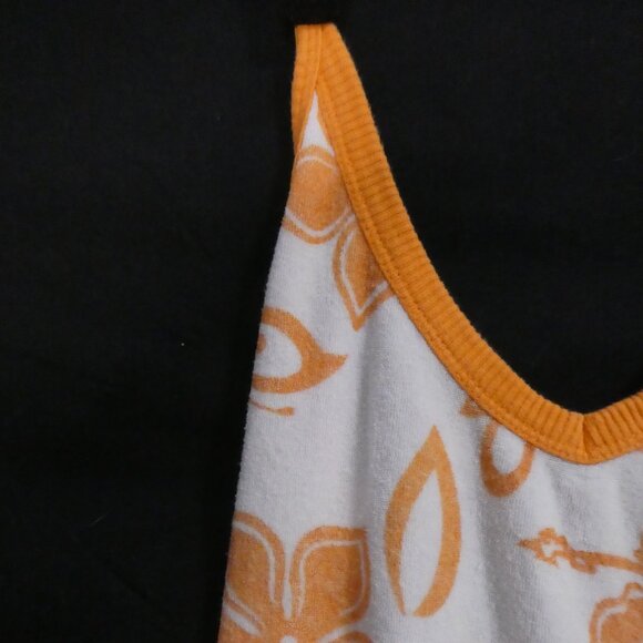 O'NEILL | medium | Terry Cloth White Lace-Up Top | Orange Flowers, String & Trim - Picture 3 of 15